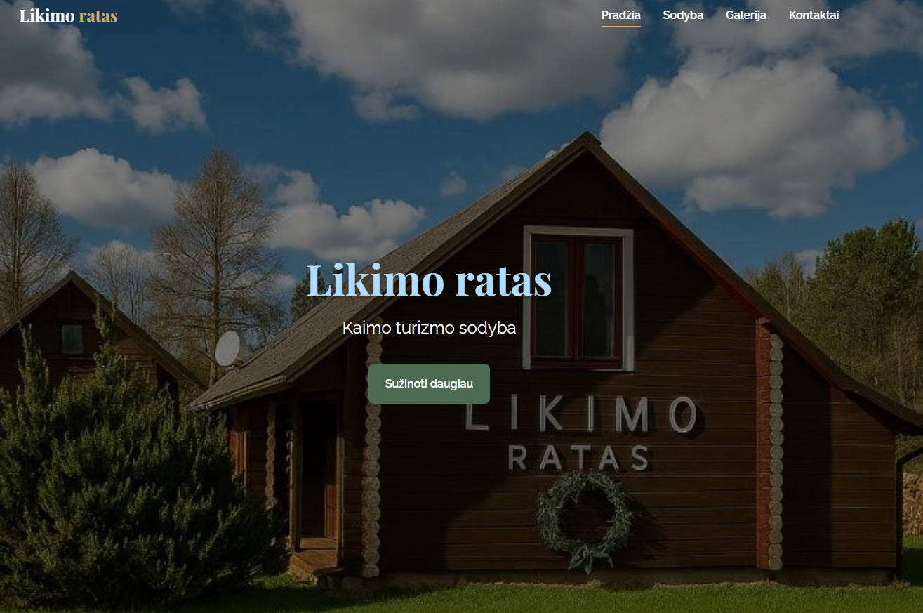 Сайт и приложение для гостевых домов в Литве